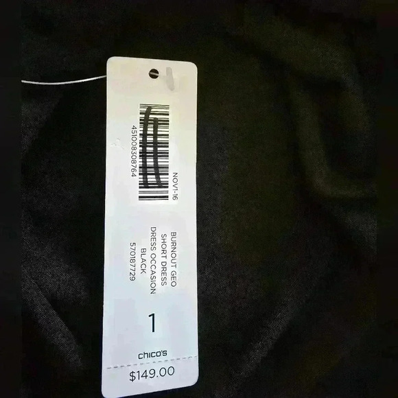 Chicos burnout geo short dress size 1 NWT - Picture 8 of 10